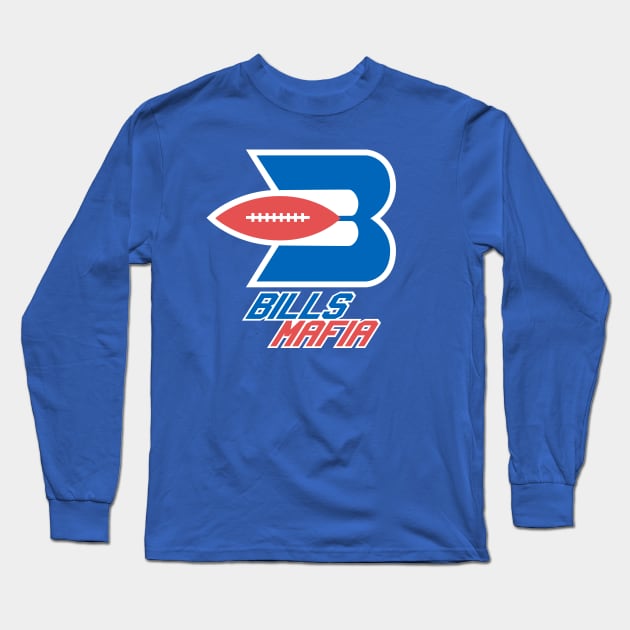 Bills Mafia Braves Logo Long Sleeve T-Shirt by Carl Cordes